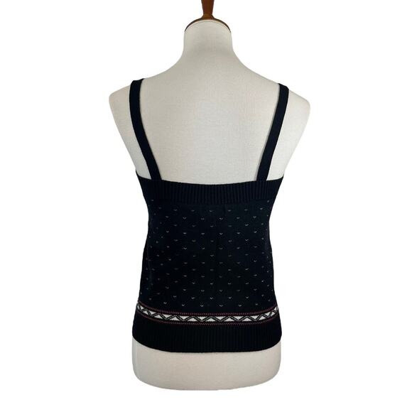 Anthropologie Maeve NWT Black Motif Knit Tank Sweater Size Medium - Picture 3 of 4
